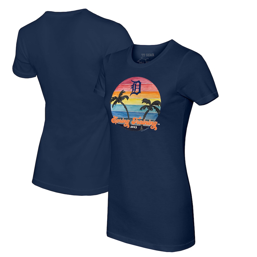 Detroit Tigers Tiny Turnip Women's 2023 Spring Training T-Shirt - Navy