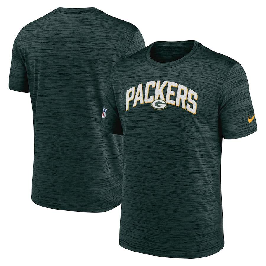 Green Bay Packers Nike Sideline Velocity Athletic Stack Performance T-Shirt - Green