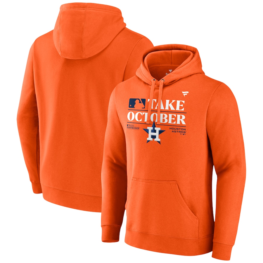  Houston Astros Fanatics Branded 2023 Postseason Locker Room Pullover Hoodie - Orange