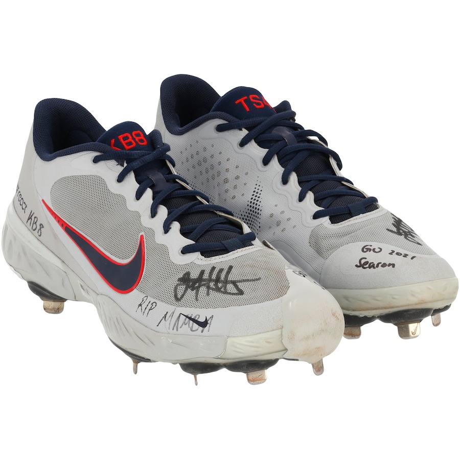 Jack Flaherty St. Louis Cardinals Autographed Fanatics Authentic Game-Used Gray and Navy Nike Cleats from the 2021 MLB Season with 