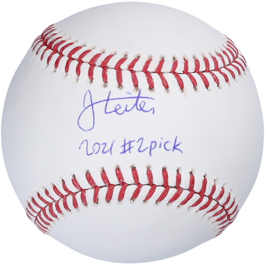 Jack Leiter Texas Rangers Autographed Fanatics Authentic Baseball with 
