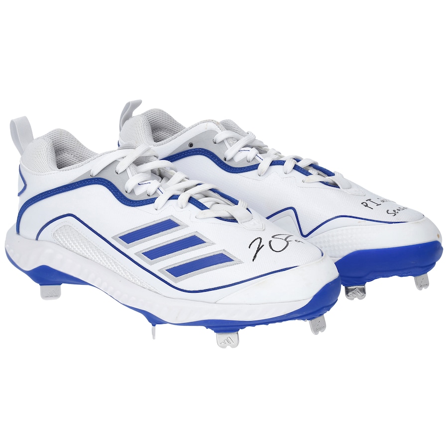 Jake Cronenworth San Diego Padres Fanatics Authentic Autographed Player-Issued White-Blue adidas Cleats from the 2021 MLB Season with 