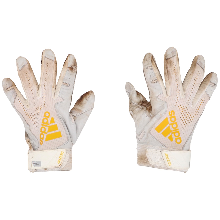 Jake Cronenworth San Diego Padres Fanatics Authentic Game-Used White-Gold adidas Batting Gloves from the 2021 MLB Season