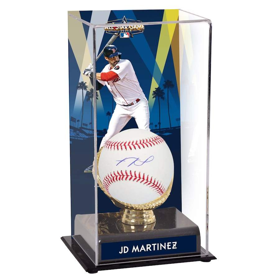 J.D. Martinez Boston Red Sox Fanatics Authentic Autographed Baseball and 2022 MLB All-Star Game Gold Glove Display Case with Image