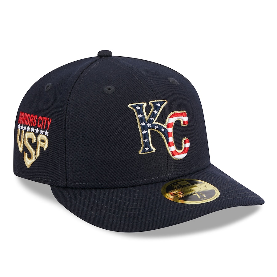 Kansas City Royals New Era 2023 Fourth of July Low Profile 59FIFTY Fitted Hat - Navy