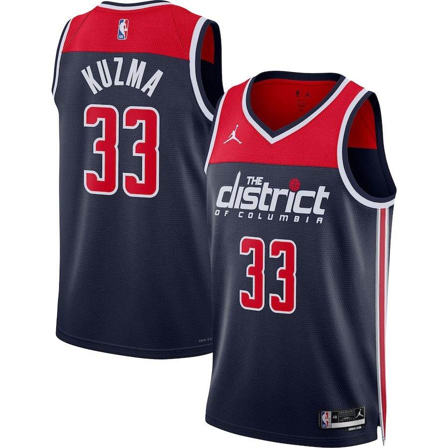 Kyle Kuzma Washington Wizards Jordan Brand 2022-23 Statement Edition Swingman Jersey - Navy
