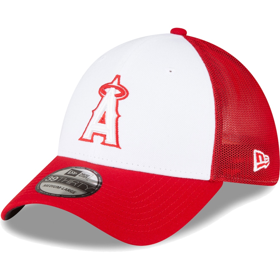  Los Angeles Angels New Era 2023 On-Field Batting Practice 39THIRTY Flex Hat - Red-White