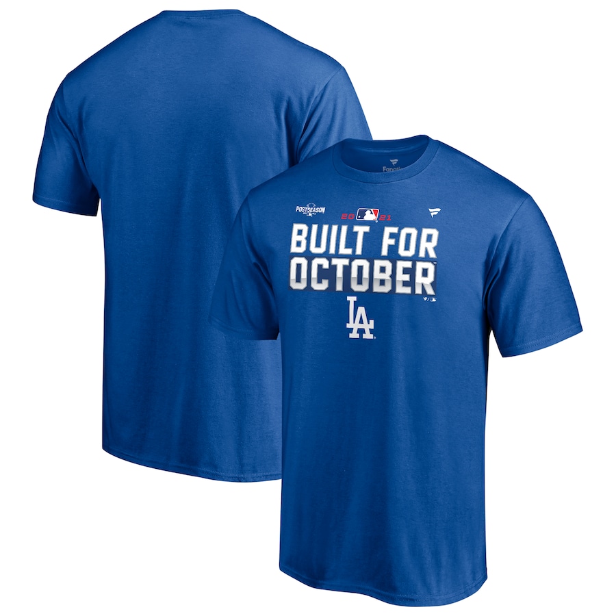 Los Angeles Dodgers Fanatics Branded 2021 Postseason Locker Room T-Shirt - Royal