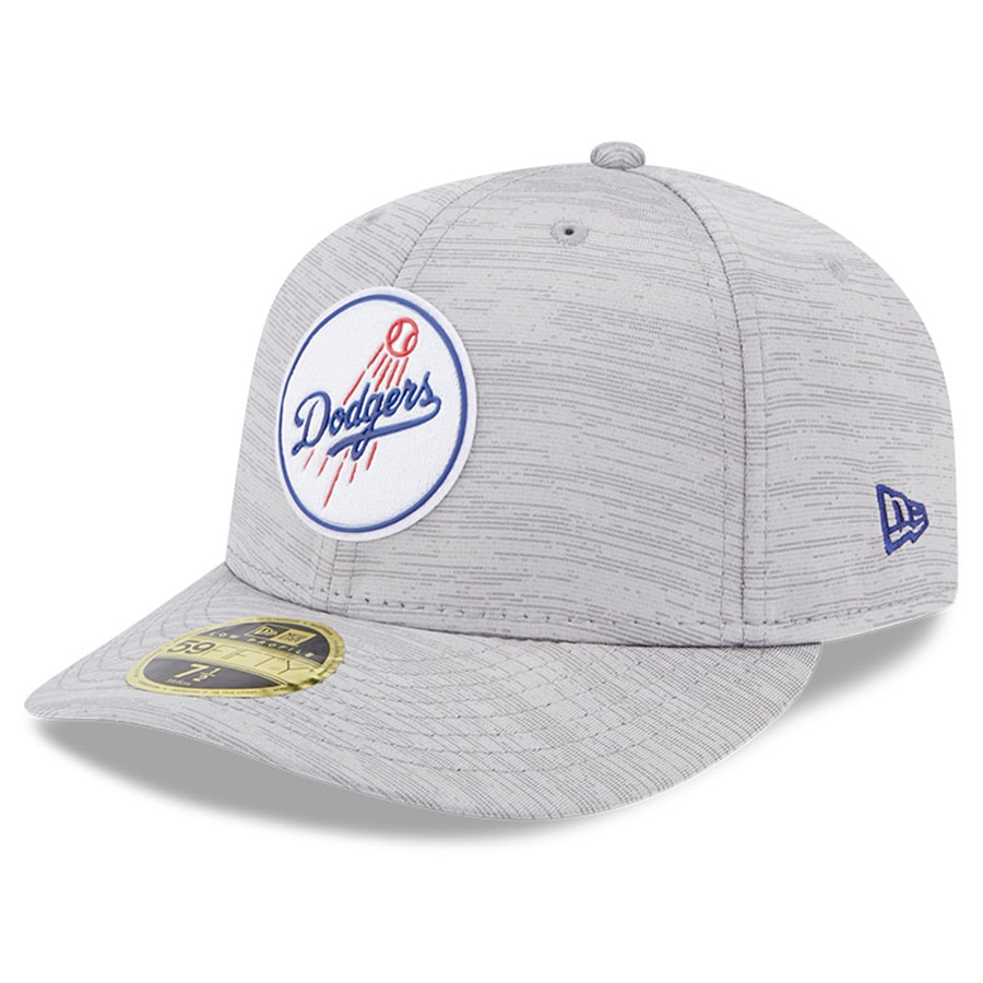  Los Angeles Dodgers New Era 2023 Clubhouse Low Profile 59FIFTY Fitted Hat - Gray