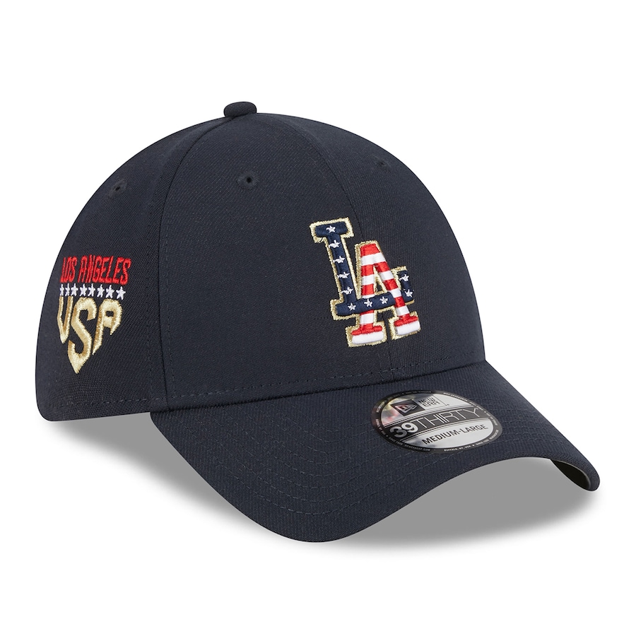  Los Angeles Dodgers New Era 2023 Fourth of July 39THIRTY Flex Fit Hat - Navy