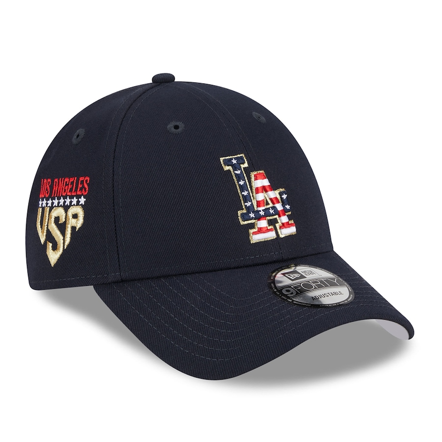  Los Angeles Dodgers New Era 2023 Fourth of July 9FORTY Adjustable Hat - Navy