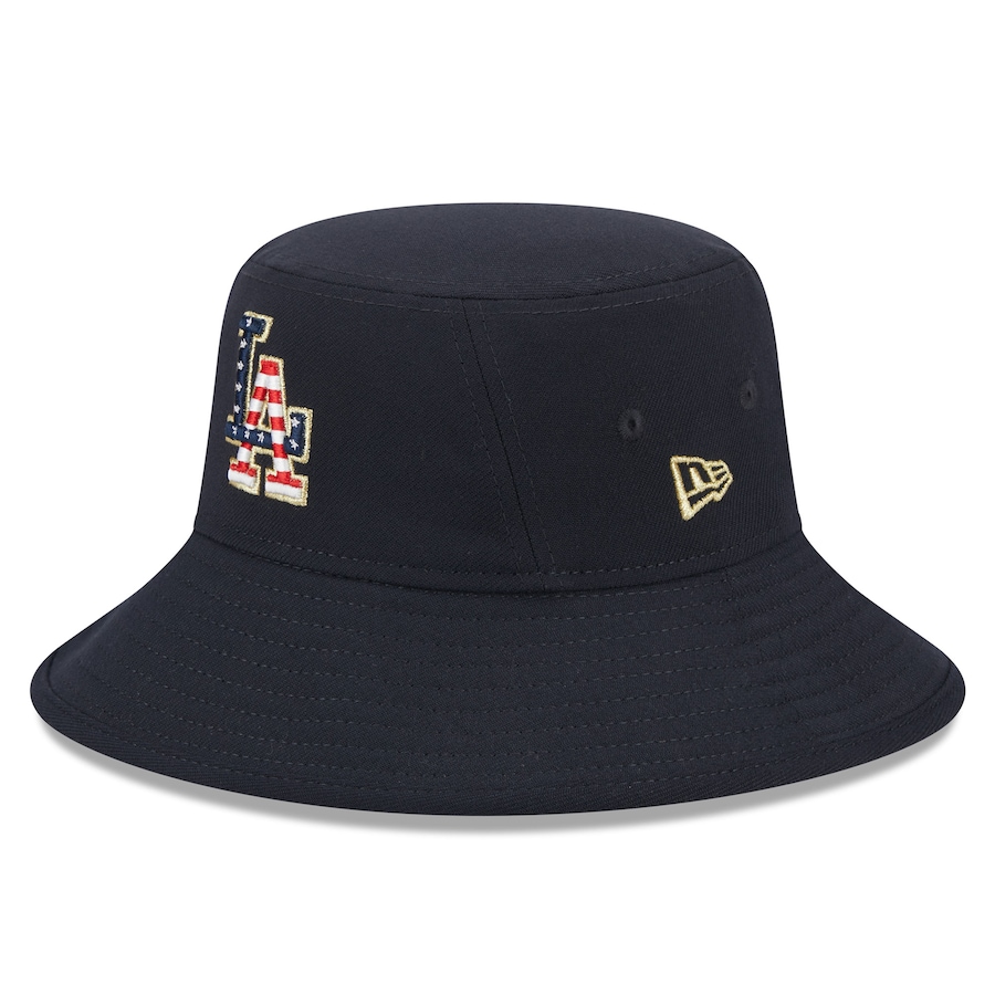  Los Angeles Dodgers New Era 2023 Fourth of July Bucket Hat - Navy