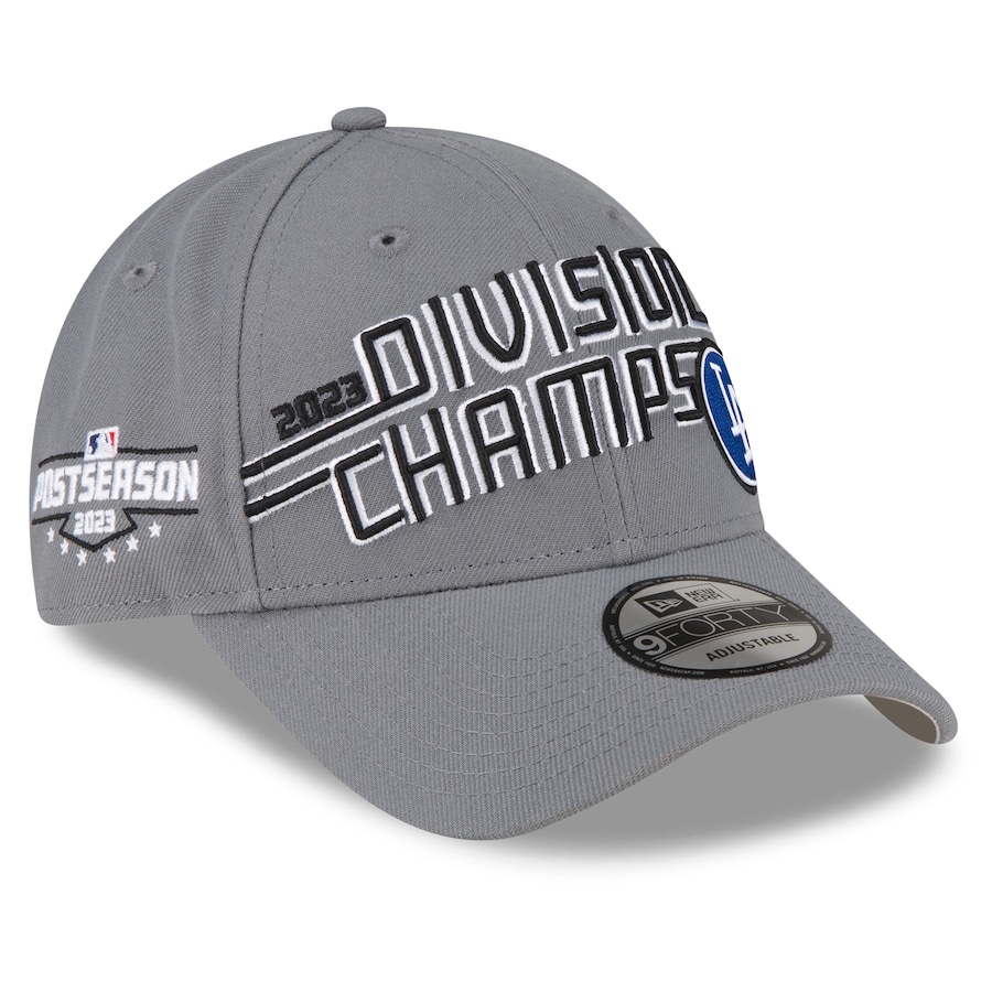 Los Angeles Dodgers New Era 2023 NL West Division Champions Locker Room 9FORTY Adjustable Hat - Gray