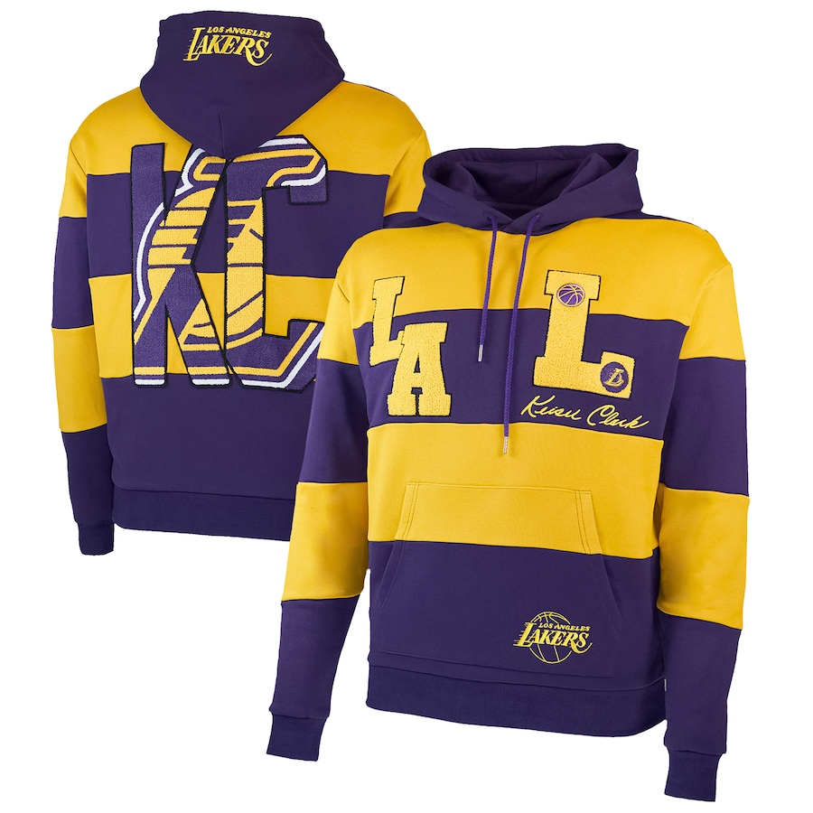 Los Angeles Lakers NBA x Keiser Clark No Caller ID Pullover Hoodie - Purple-Gold