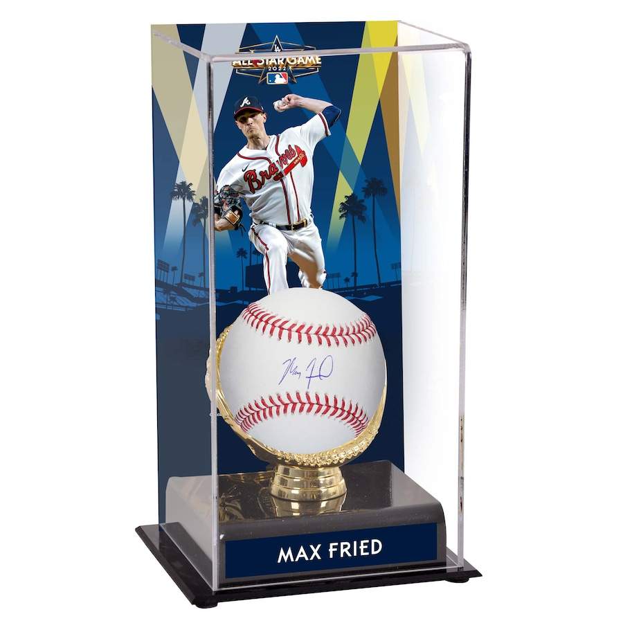 Max Fried Atlanta Braves Fanatics Authentic Autographed Baseball and 2022 MLB All-Star Game Gold Glove Display Case with Image