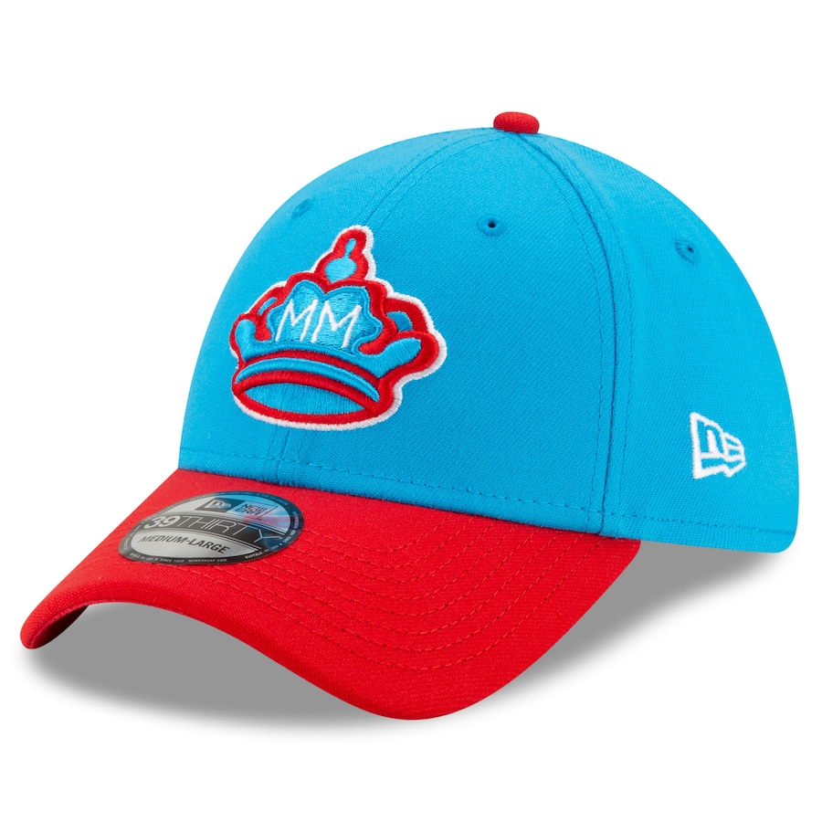 Miami Marlins New Era 2021 City Connect 39THIRTY Flex Hat - Blue-Red