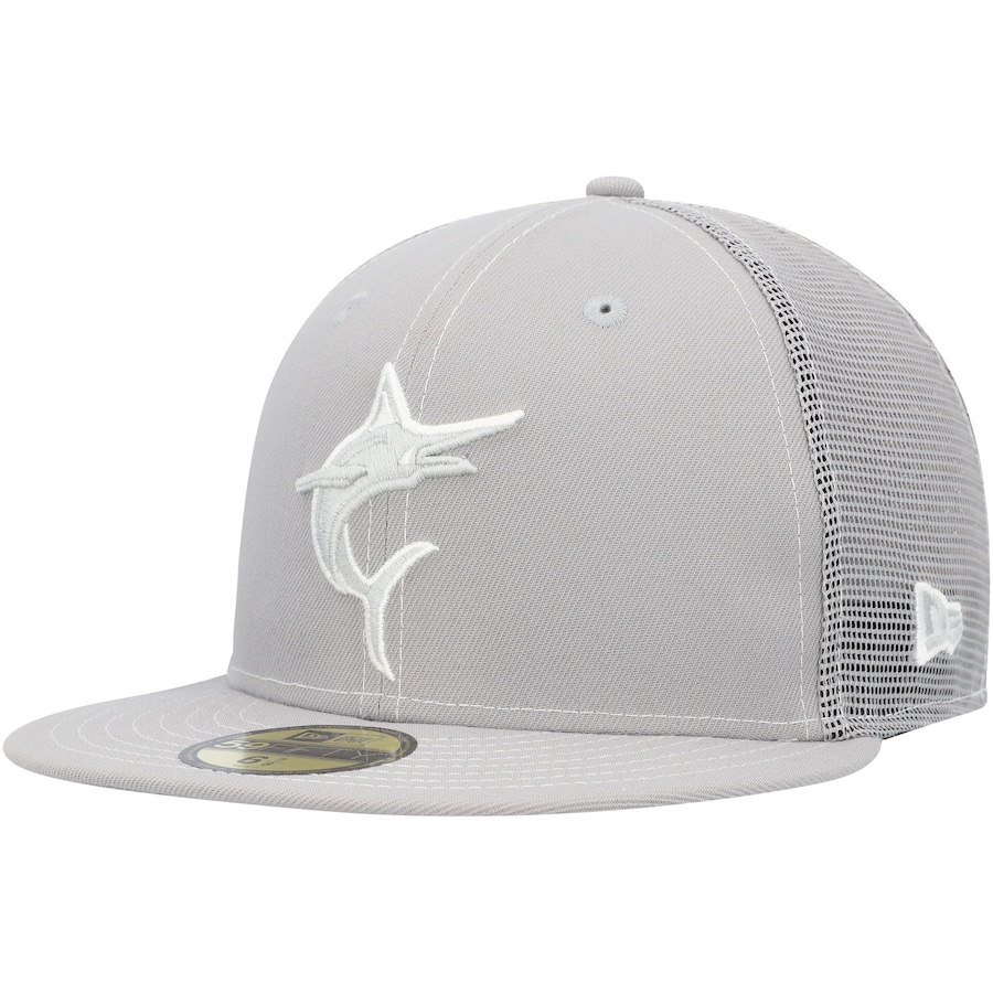 Miami Marlins New Era 2023 On-Field Batting Practice 59FIFTY Fitted Hat - Gray