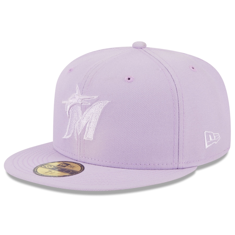 Miami Marlins New Era 2023 Spring Color Basic 59FIFTY Fitted Hat - Lavender
