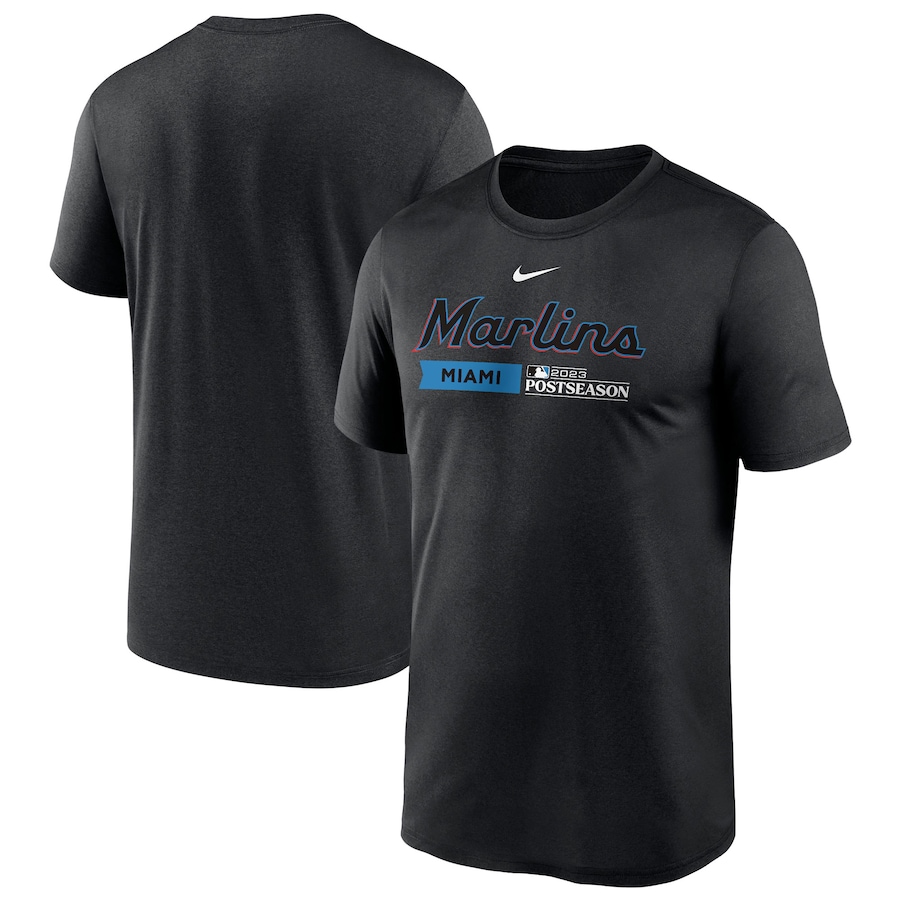 Miami Marlins Nike 2023 Postseason Authentic Collection Dugout T-Shirt – Black