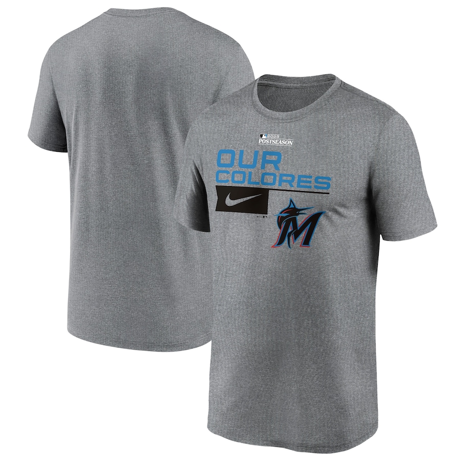 Miami Marlins Nike 2023 Postseason Legend Performance T-Shirt – Heather Charcoal