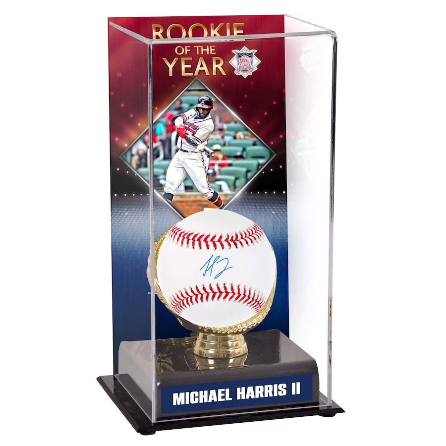 Michael Harris II Atlanta Braves Fanatics Authentic 2022 National League Rookie of the Year Autographed Baseball with Sublimated Display Case