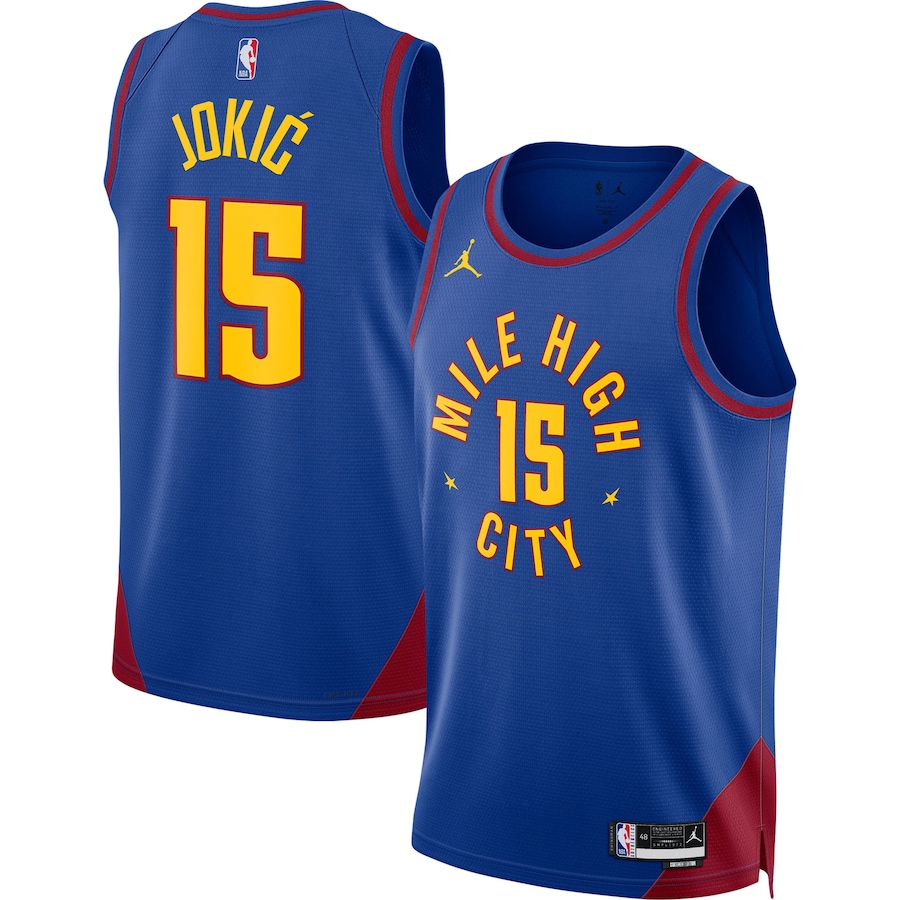 Nikola Jokic Denver Nuggets Jordan Brand 2022-23 Statement Edition Swingman Jersey - Blue