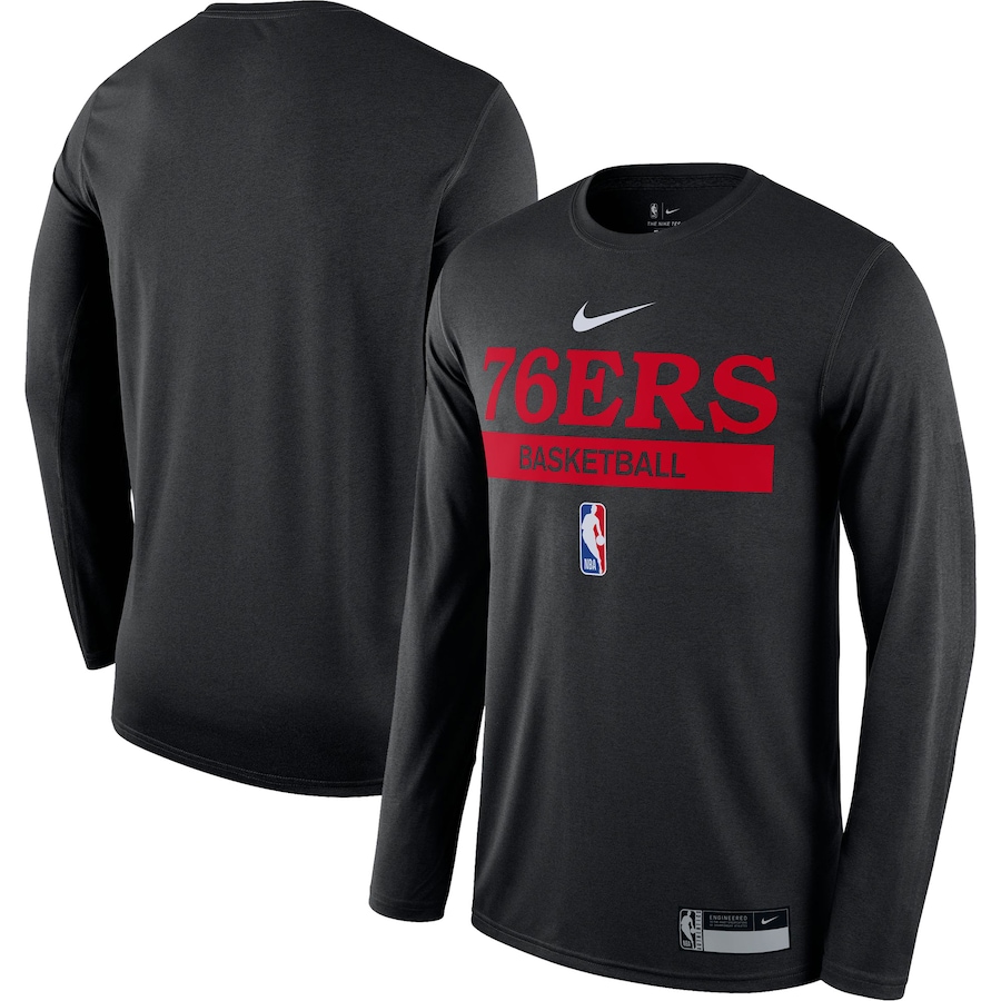 Philadelphia 76ers Nike 2022-23 Legend On-Court Practice Performance Long Sleeve T-Shirt - Black