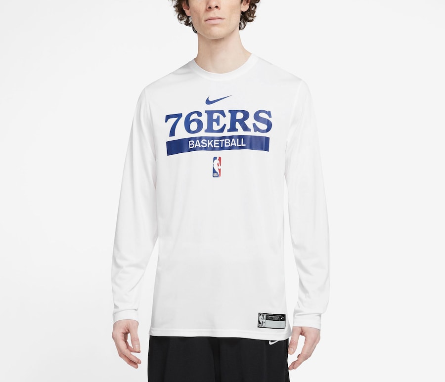 Philadelphia 76ers Nike 2022-23 Legend On-Court Practice Performance Long Sleeve T-Shirt - White