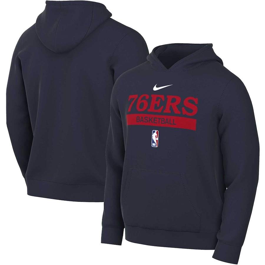 Philadelphia 76ers Nike 2022-23 Spotlight On-Court Practice Performance Pullover Hoodie - Navy
