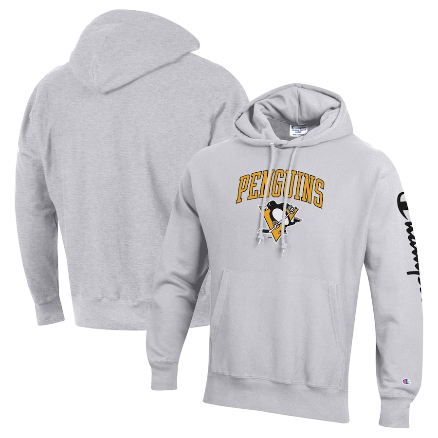 Худи Pittsburgh Penguins Champion Reverse Weave (серый меланж)