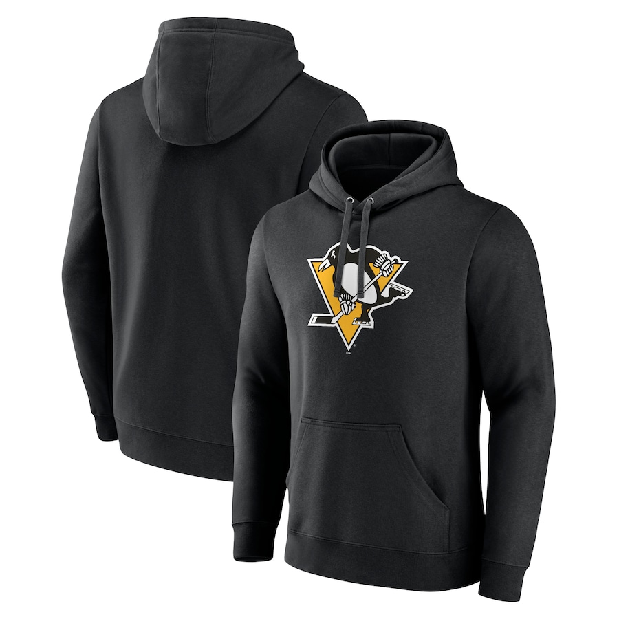 Pittsburgh Penguins Fanatics Branded Primary Logo Pullover Hoodie - Black