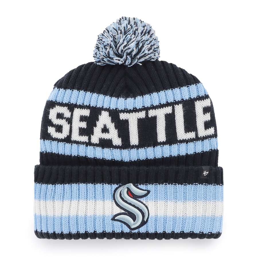 Seattle Kraken '47 Bering Cuffed Knit Hat with Pom - Navy