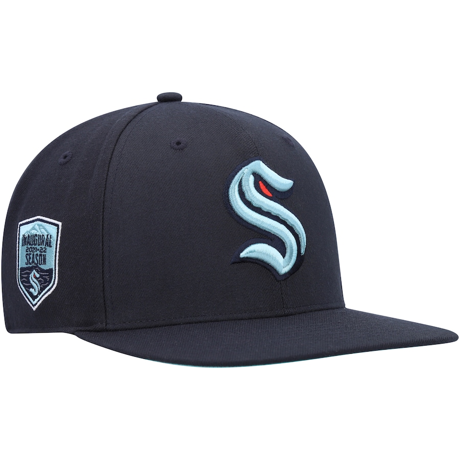 Seattle Kraken '47 Sure Shot Captain Snapback Hat - Deep Sea Blue