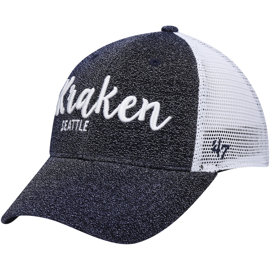 Seattle Kraken '47 Women's Encore MVP Trucker Snapback Hat - Navy-