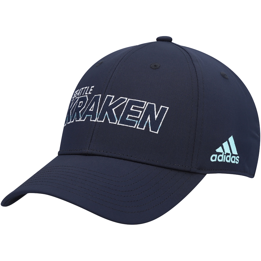 Seattle Kraken adidas Team Bar Flex Hat - Deep Sea Blue 