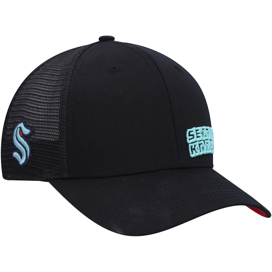 Seattle Kraken Broden Snapback Hat - Black