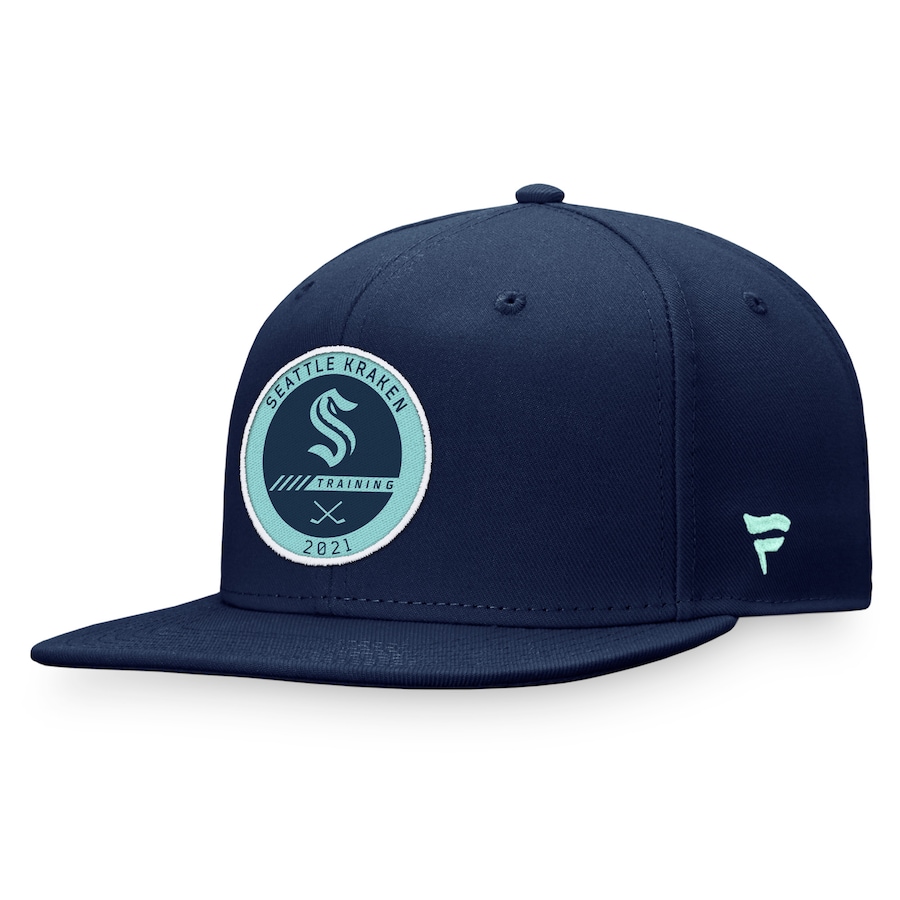 Seattle Kraken Fanatics Branded 2022 Authentic Pro Training Camp Snapback Hat - Navy