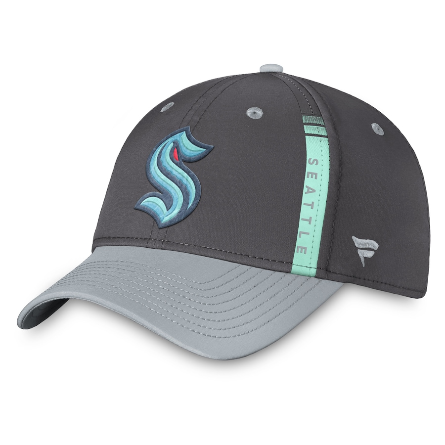 Seattle Kraken Fanatics Branded Authentic Pro Home Ice Flex Hat - Charcoal-Gray