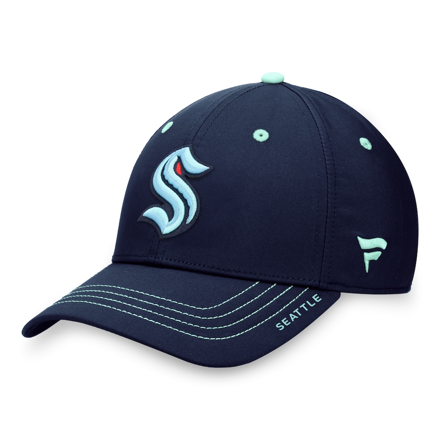 Seattle Kraken Fanatics Branded Authentic Pro Rink Flex Hat - Deep Sea Blue