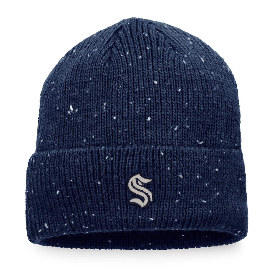 Seattle Kraken Fanatics Branded Authentic Pro Rink Pinnacle Cuffed Knit Hat - Deep Sea Blue