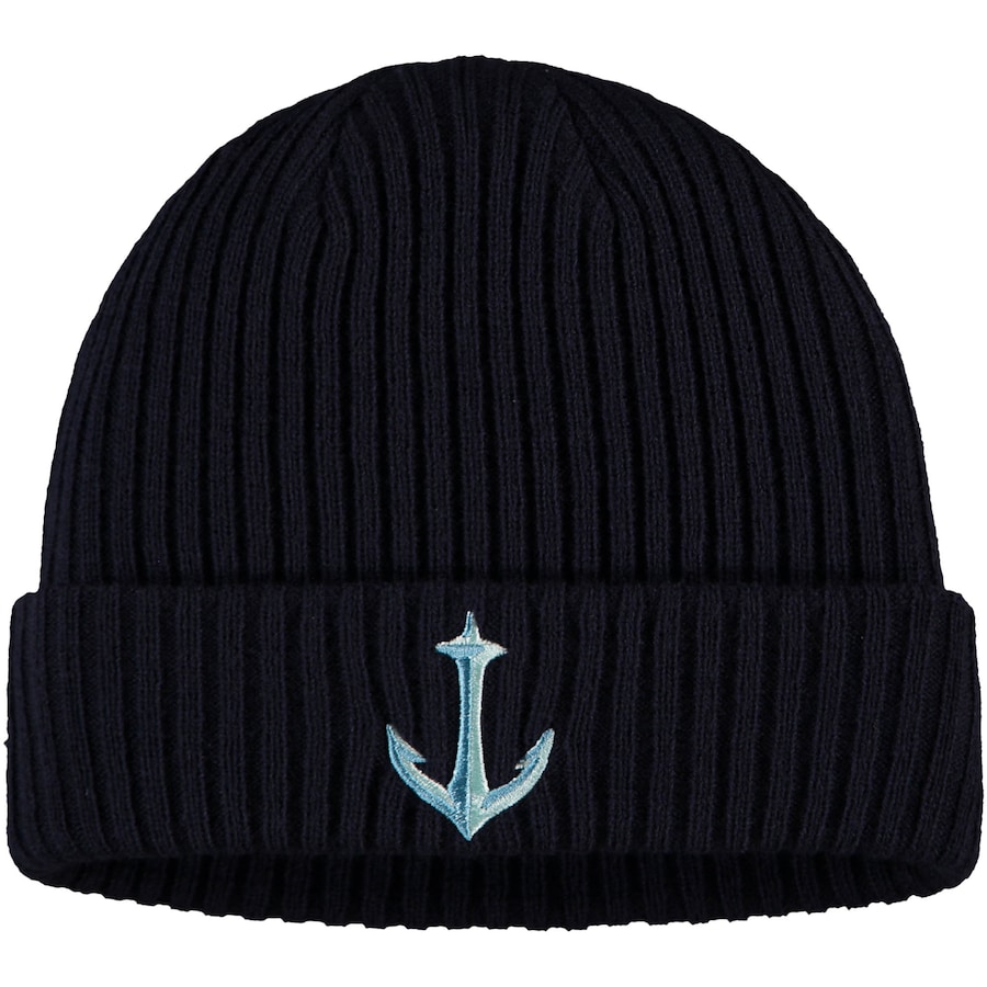 Seattle Kraken Fanatics Branded Secondary Logo Cuffed Knit Hat - Deep Sea Blue