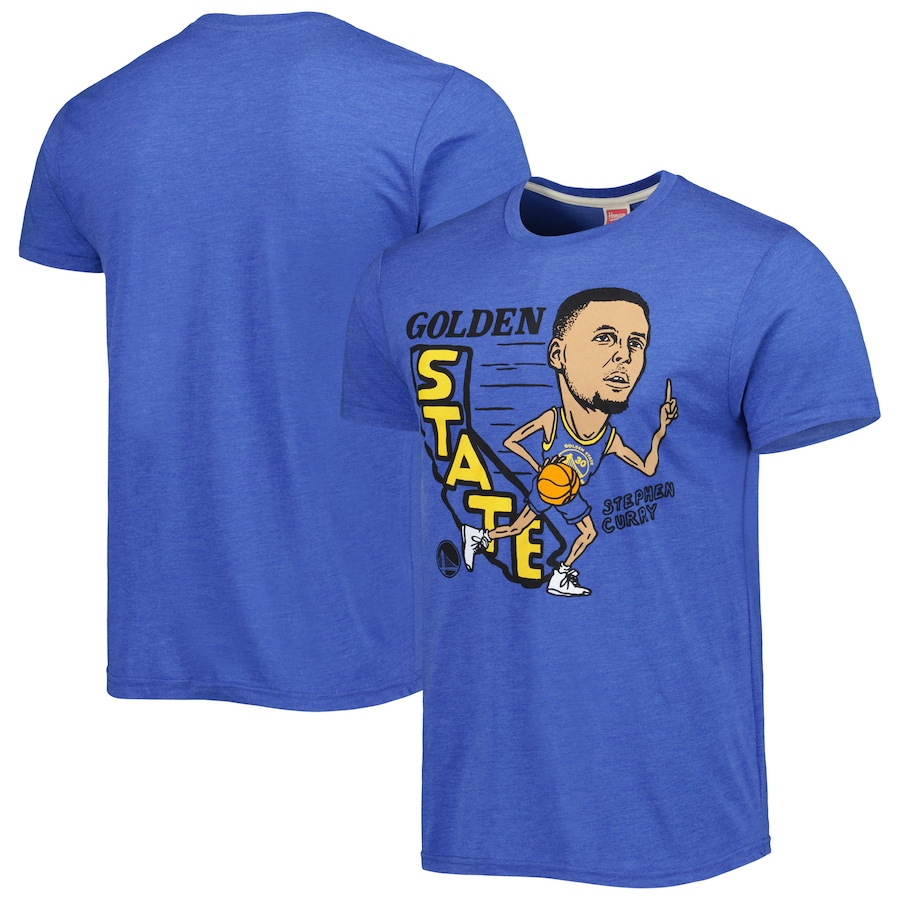 Футболка Stephen Curry Golden State Warriors Homage Caricature Tri-Blend (синий)