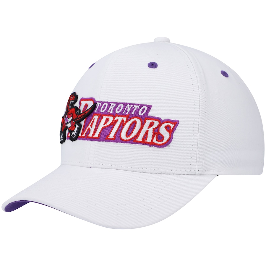 Toronto Raptors Mitchell & Ness Oh Word Pro Snapback Hat - White