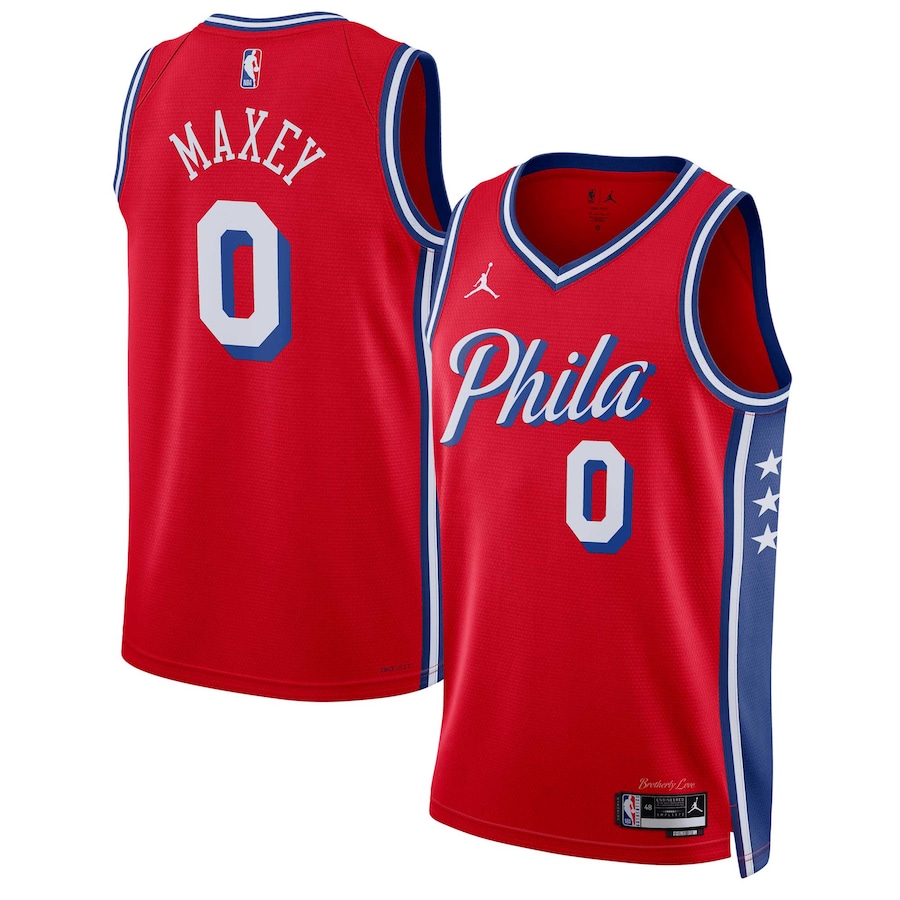 Tyrese Maxey Philadelphia 76ers Jordan Brand 2022-23 Statement Edition Swingman Jersey - Red