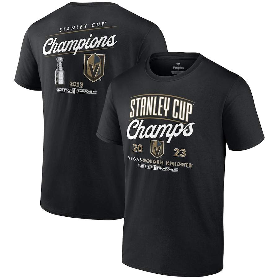 Футболка Vegas Golden Knights Fanatics Branded 2023 Stanley Cup Champions Logo (чёрный)