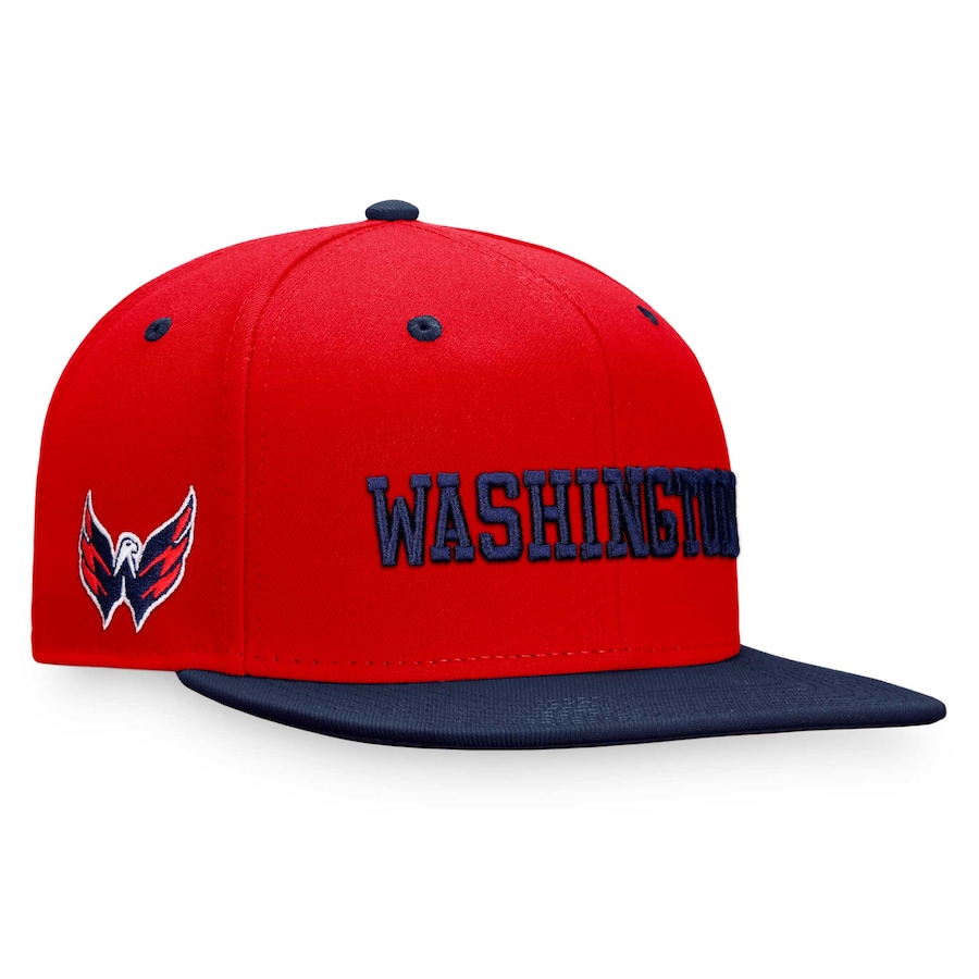 Washington Capitals Fanatics Branded Heritage City Two-Tone Snapback Hat - Red-Navy
