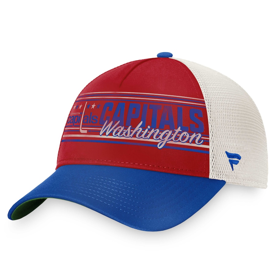 Washington Capitals Fanatics Branded True Classic Retro Trucker Snapback Hat - Red-Royal
