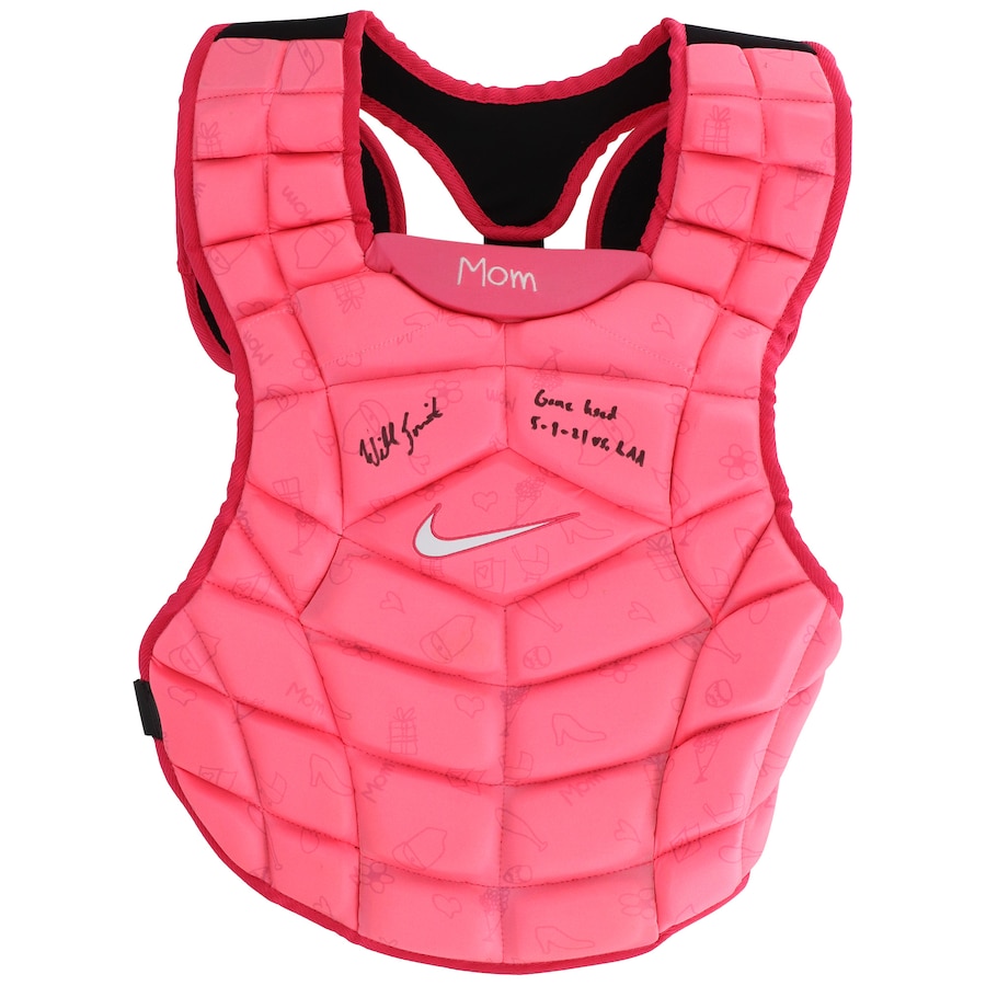 Will Smith Los Angeles Dodgers Fanatics Authentic Autographed Game-Used Pink Chest Protector from the 2021 MLB Season with ''GAME USED 5-9-21 vs. LAA'' Inscription