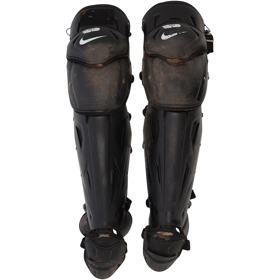 Adley Rutschman Baltimore Orioles Fanatics Authentic Game-Used Black Nike Shin Guards vs. Pittsburgh Pirates on May 12, 2023
