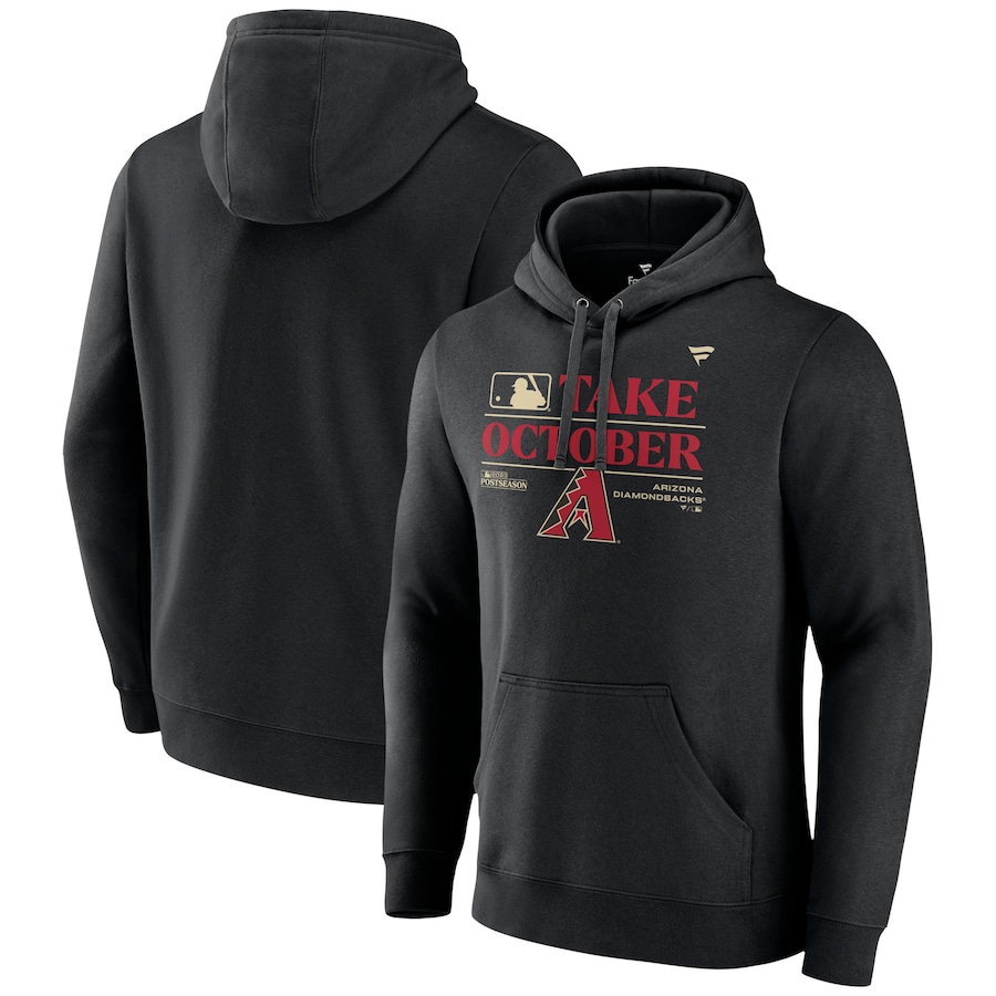 Arizona Diamondbacks Fanatics Branded 2023 Postseason Locker Room Pullover Hoodie - Black